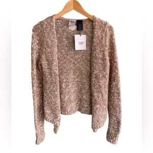 NWT Harley Davidson Neutral Cardigan Sweater with Gold Threads